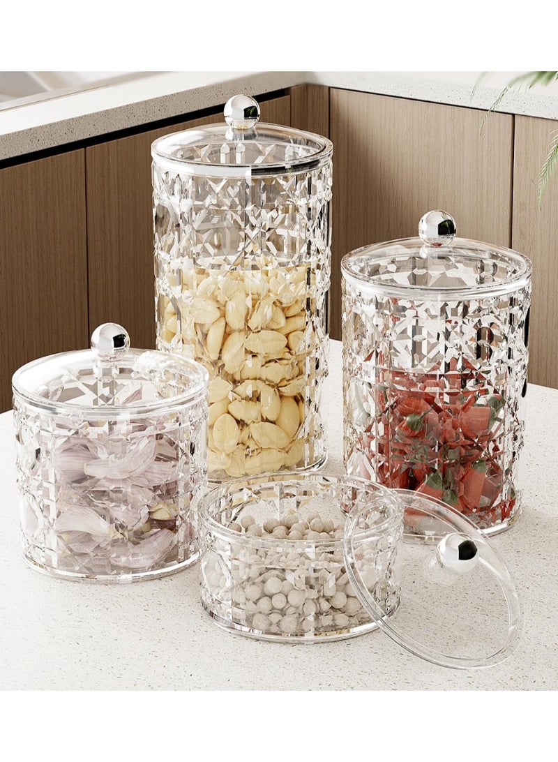 Food storage containers, food-grade storage containers, household kitchen storage and dispensing bottles, suitable for storing and dispensing kitchen seasonings, coffee dispensing bottles, tea dispensing bottles, suitable for kitchen, home and daily storage (4PCS).